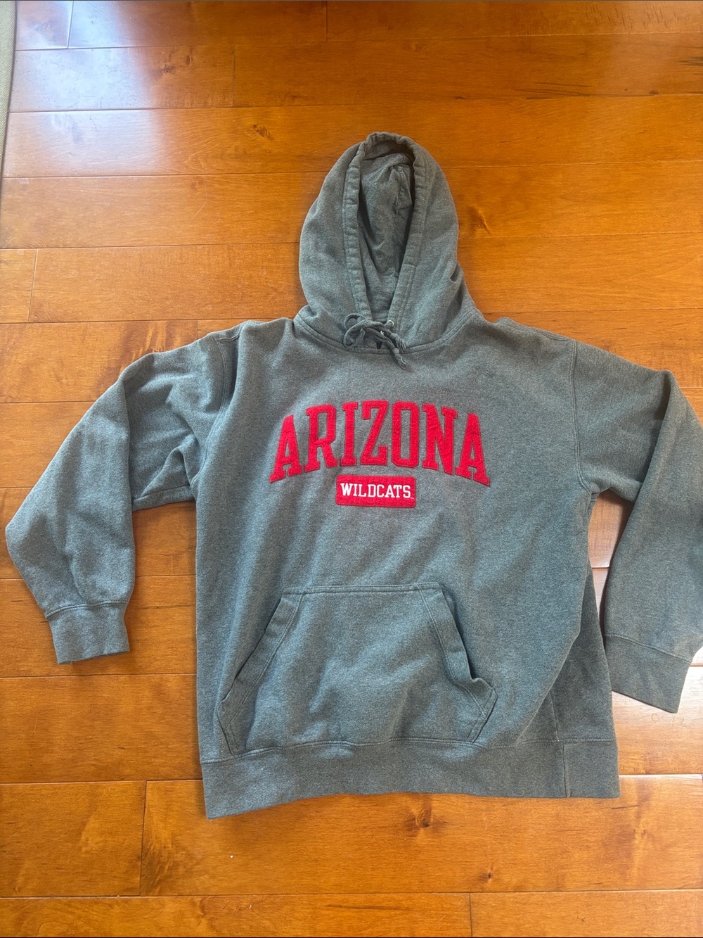 Gear For Sports Gray Hoodie with Red Arizona Logo